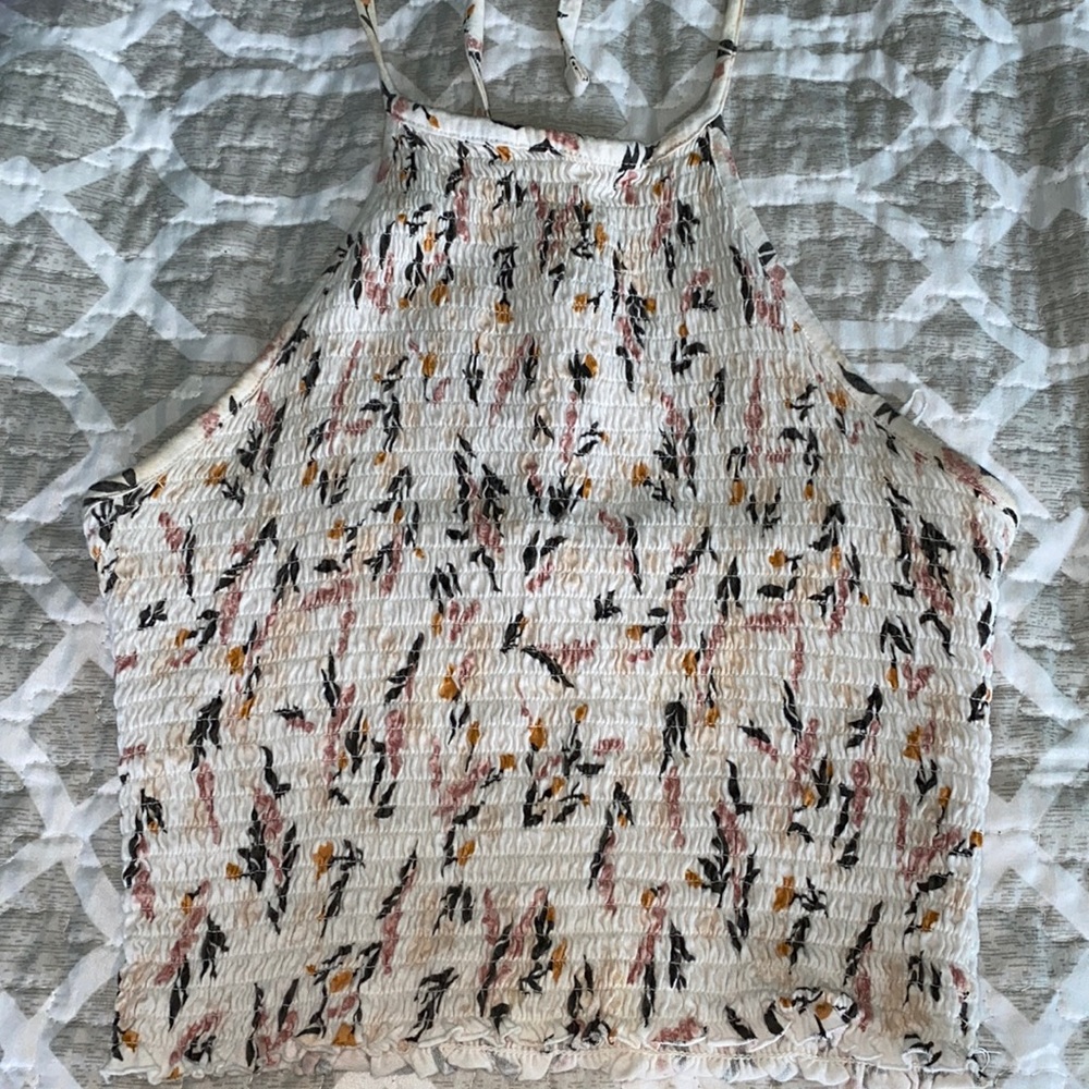 Garage halter crop top